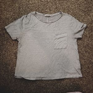 FREE WITH BUNDLE Zara striped pocket T